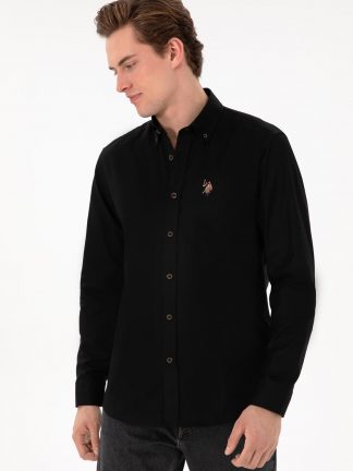 پیراهن مردانه مشکی یو اس پولو