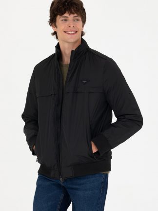 کاپشن مردانه مشکی یو اس پولو