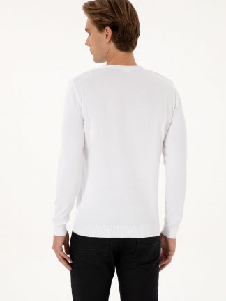 پلیور مردانه سفید یو اس پولو