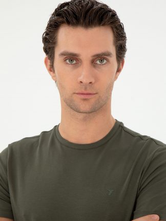 تی شرت مردانه خاکی روشن کاشارل