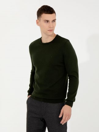 پلیور مردانه سبز تیره پیرکاردین