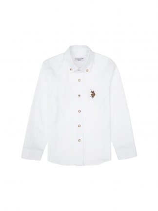 پیراهن پسرانه سفید یو اس پولو