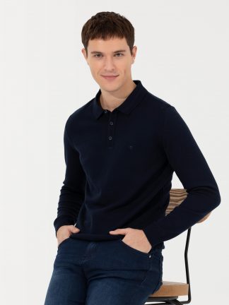 پلیور مردانه سرمه ای پیرکاردین