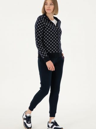 شلوار راحتی زنانه سرمه ای یو اس پولو