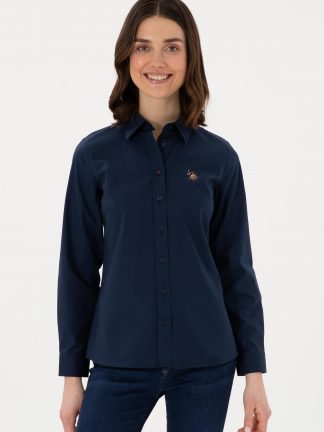 شومیز زنانه سرمه ای یو اس پولو