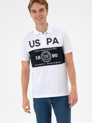 پولوشرت مردانه سفید یو اس پولو