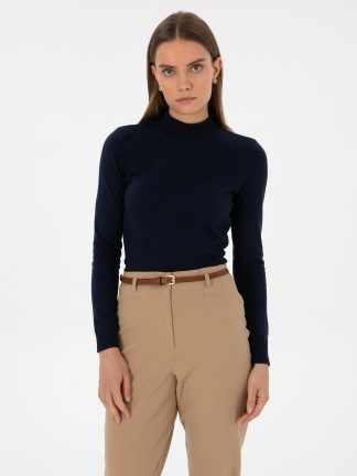 پلیور زنانه سرمه ای پیرکاردین