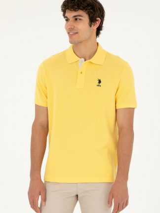 پولوشرت مردانه زرد یو اس پولو