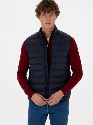 جلیقه مردانه سرمه ای یو اس پولو