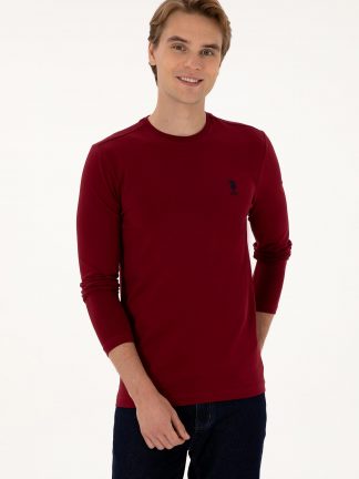 سویشرت مردانه زرشکی یو اس پولو