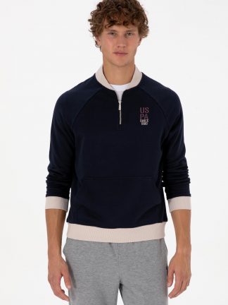 سویشرت مردانه سرمه ای یو اس پولو