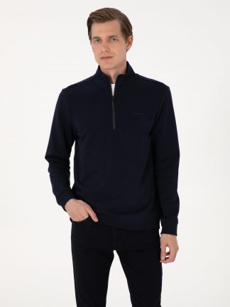 سویشرت مردانه سرمه ای پیرکاردین