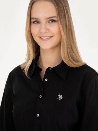 شومیز زنانه مشکی یو اس پولو