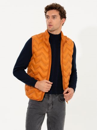 جلیقه مردانه نارنجی کاشارل