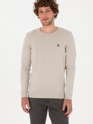 پلیور مردانه طوسی یو اس پولو