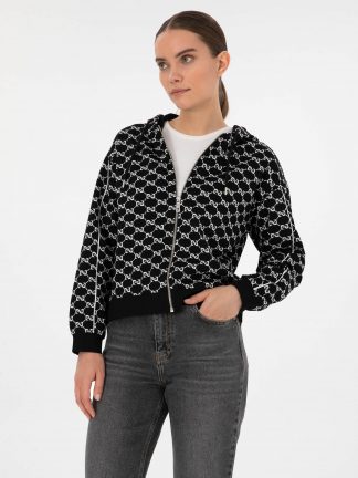 هودی زنانه مشکی پیرکاردین