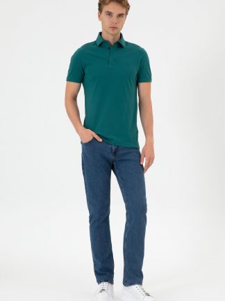 پولوشرت مردانه سبز تیره یو اس پولو