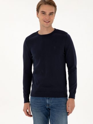 پلیور مردانه سرمه ای یو اس پولو