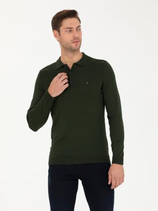 پلیور مردانه سبز تیره پیرکاردین