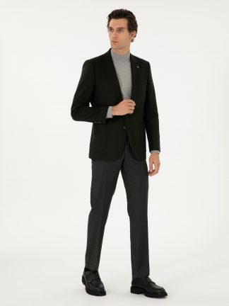 شلوار پارچه ای مردانه سبز کاشارل