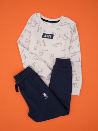 لباس راحتی پسرانه طوسی یو اس پولو