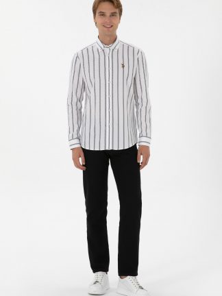 شلوار کتان مردانه مشکی یو اس پولو