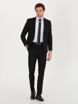 شلوار پارچه ای مردانه مشکی کاشارل