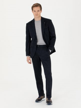 شلوار پارچه ای مردانه سرمه ای کاشارل