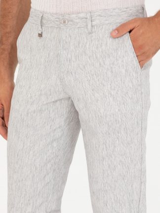 شلوار کتان مردانه طوسی کاشارل