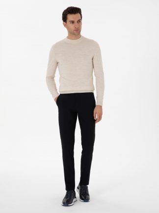 شلوار کتان مردانه سرمه ای کاشارل