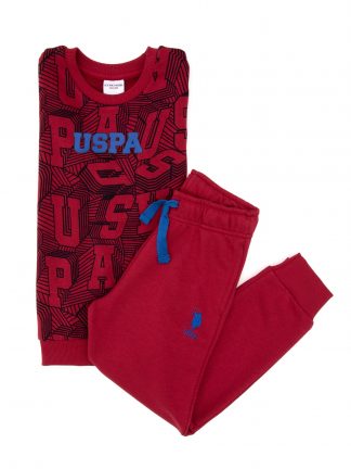 لباس راحتی پسرانه زرشکی یو اس پولو