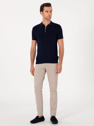 شلوار کتان مردانه طوسی کاشارل