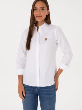 شومیز زنانه سفید یو اس پولو