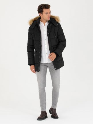 کاپشن مردانه مشکی کاشارل