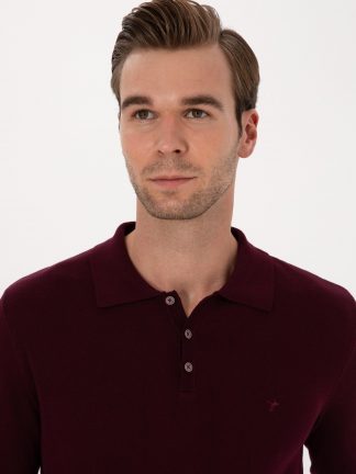 پلیور مردانه زرشکی کاشارل