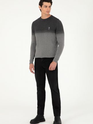 شلوار جین اسلیم فیت مردانه مشکی یو اس پولو