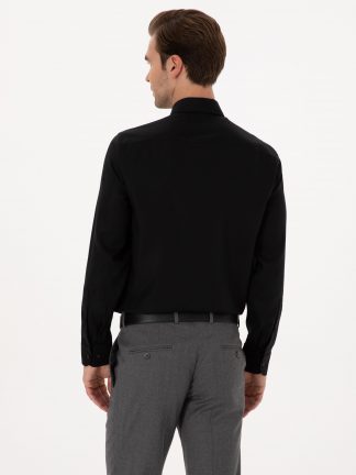 پیراهن رسمی مردانه مشکی کاشارل