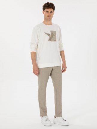 شلوار کتان مردانه بژ کاشارل