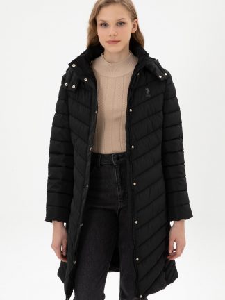 کاپشن زنانه مشکی یو اس پولو