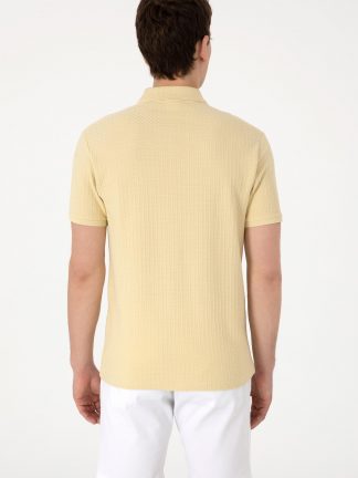 پولوشرت مردانه خاکی روشن یو اس پولو