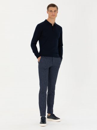 شلوار پارچه ای مردانه سرمه ای کاشارل