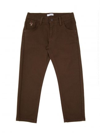 شلوار کتان پسرانه قهوه ای یو اس پولو