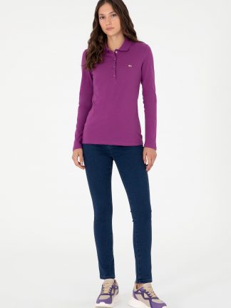 شلوار جین اسلیم فیت زنانه آبی تیره یو اس پولو