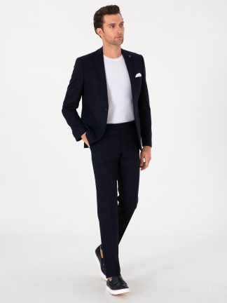 شلوار پارچه ای مردانه سرمه ای کاشارل