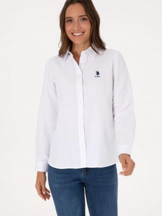 شومیز زنانه سفید یو اس پولو