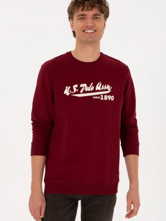 سویشرت مردانه زرشکی یو اس پولو