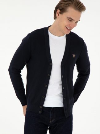 ژاکت مردانه سرمه ای یو اس پولو