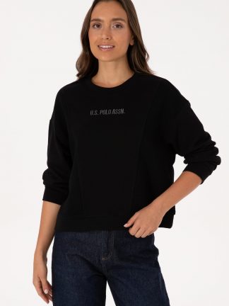 سویشرت زنانه مشکی یو اس پولو