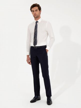 شلوار پارچه ای مردانه سرمه ای کاشارل