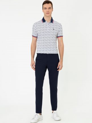 شلوار کتان مردانه سرمه ای کاشارل